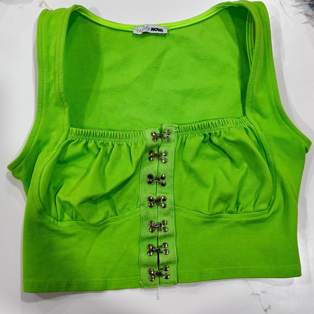Fashion Nova Lime Green Tank Top